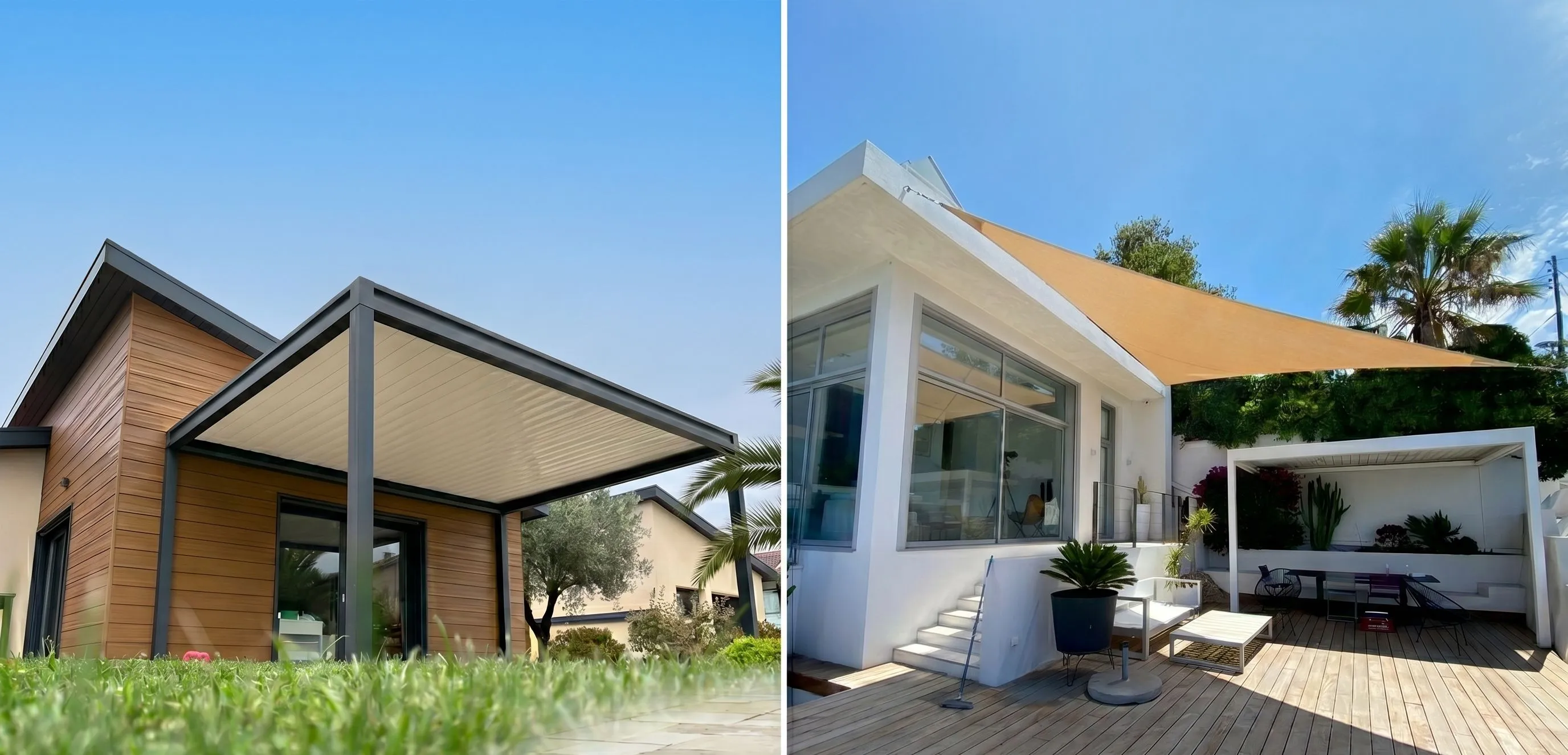 Guide voile d'ombrage vs pergola